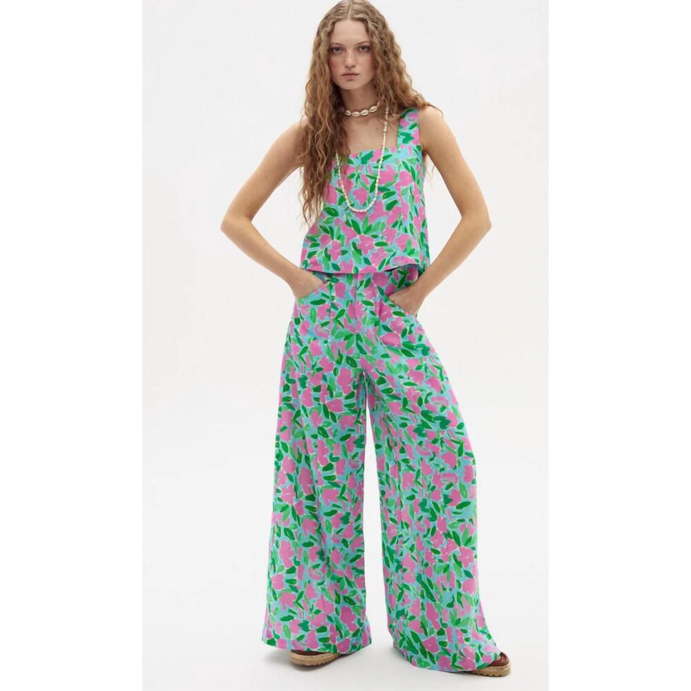 NEW LANTHROPY vincent linen pants in felicity print